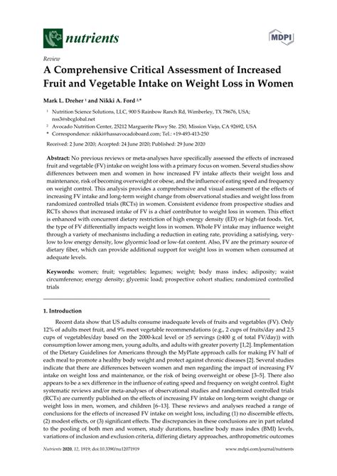A Comprehensive Critical Assessment of Increased Fruit and .